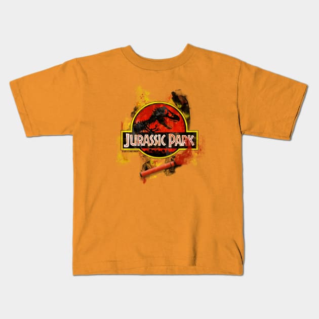 Jurassic - JP T-Rex Movie Flare Logo Kids T-Shirt by Jurassic Merch